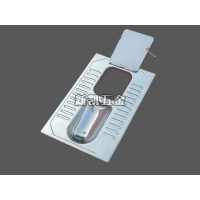 開閉式農(nóng)村旱廁不銹鋼蹲便器固液分離 腳踢翻蓋