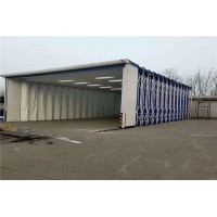 移動式伸縮噴漆房 工業車間噴漆軌道式移動伸縮房