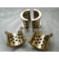 方形剖分式上下自潤(rùn)滑銅軸瓦 對(duì)半軸瓦 剖分石墨軸瓦廠家