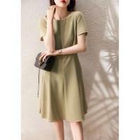 桑蠶絲連衣裙品牌折扣女裝批發(fā)JYSM夏款庫存尾貨走份批發(fā)