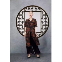 香云紗連衣裙LIXIE香云紗夏國風(fēng)刺繡 電商直播尾貨女裝批發(fā)